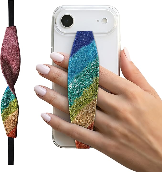 Universal Phone Grip Strap - Tidepool Rave Confetti