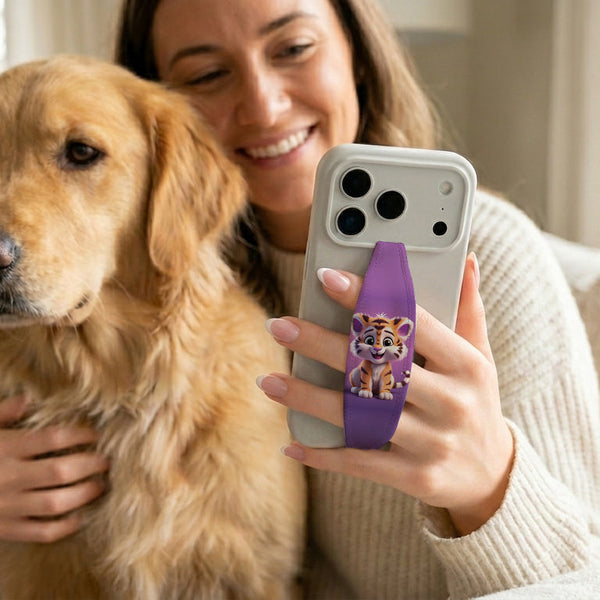 Cute Tiger Phone Grip Strap | Adhesive-Free | Switchbands