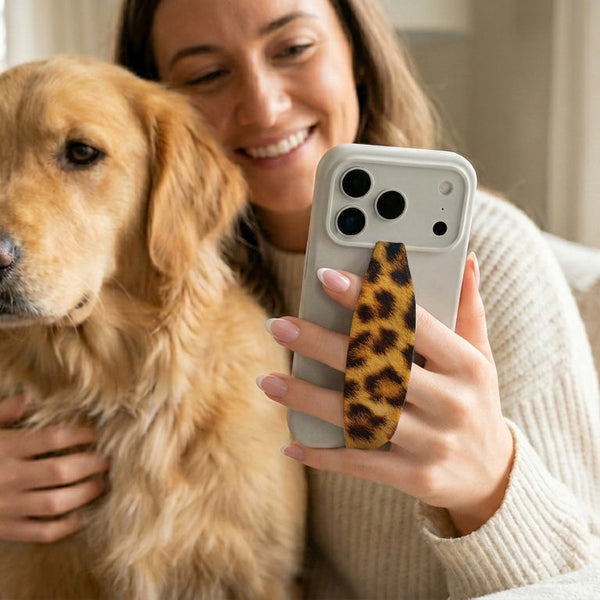 Cheetah Chick  Phone Grip Strap | Adhesive-Free | Switchbands