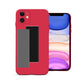 Finger Loop Phone Case For iPhone 11 Red With Gold & Blue Marble Strap