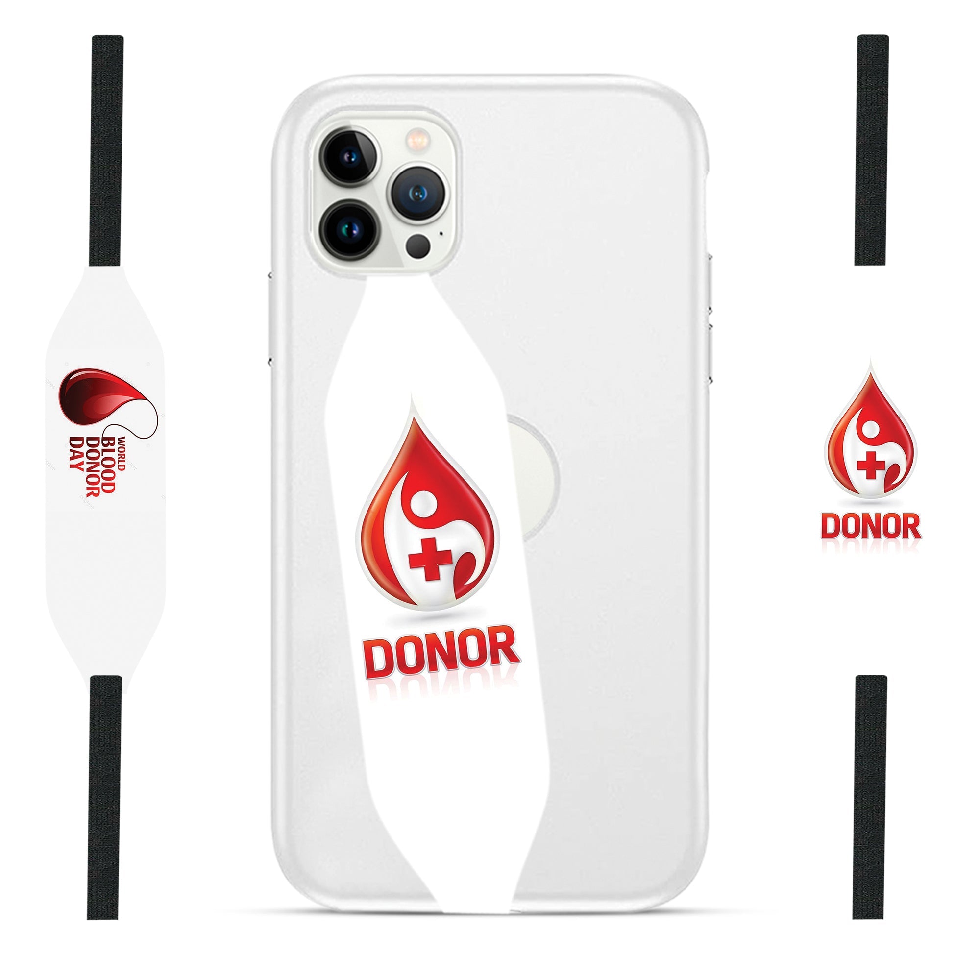 Blood Donor Phone Grip Strap - Switch Bands 