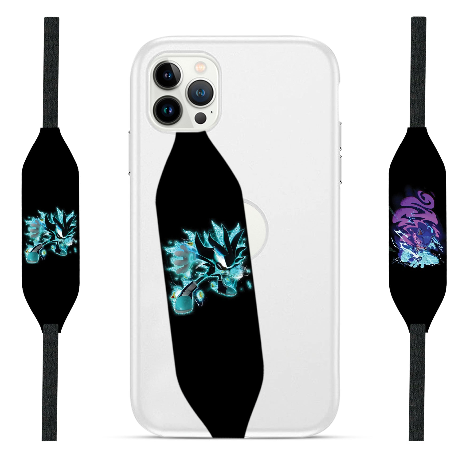Blue blur sonic toon art phone grip strap - Switch Bands 