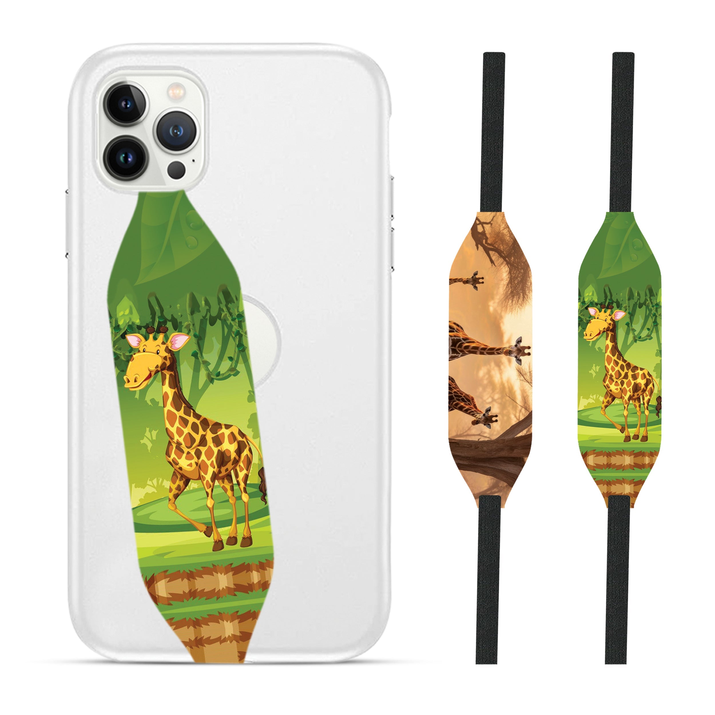 Bubble Giraffe iPhone Wrist Strap - switch bands 
