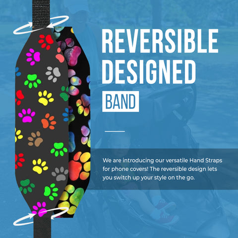 Switchbands Universal Stretchable Phone Hand Straps And Finger Loop For Phone Cases - Colors & Psychedelic Dog Paw