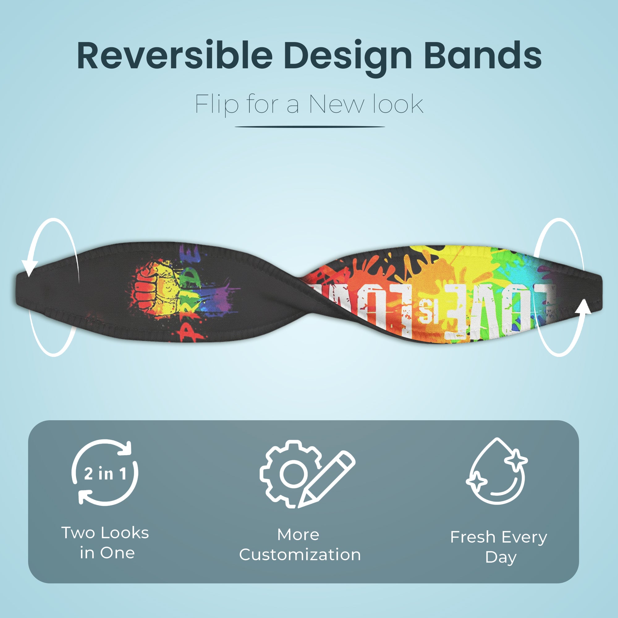Rainbow Rhapsody Phone Grip Strap | Adhesive-Free | Switchbands