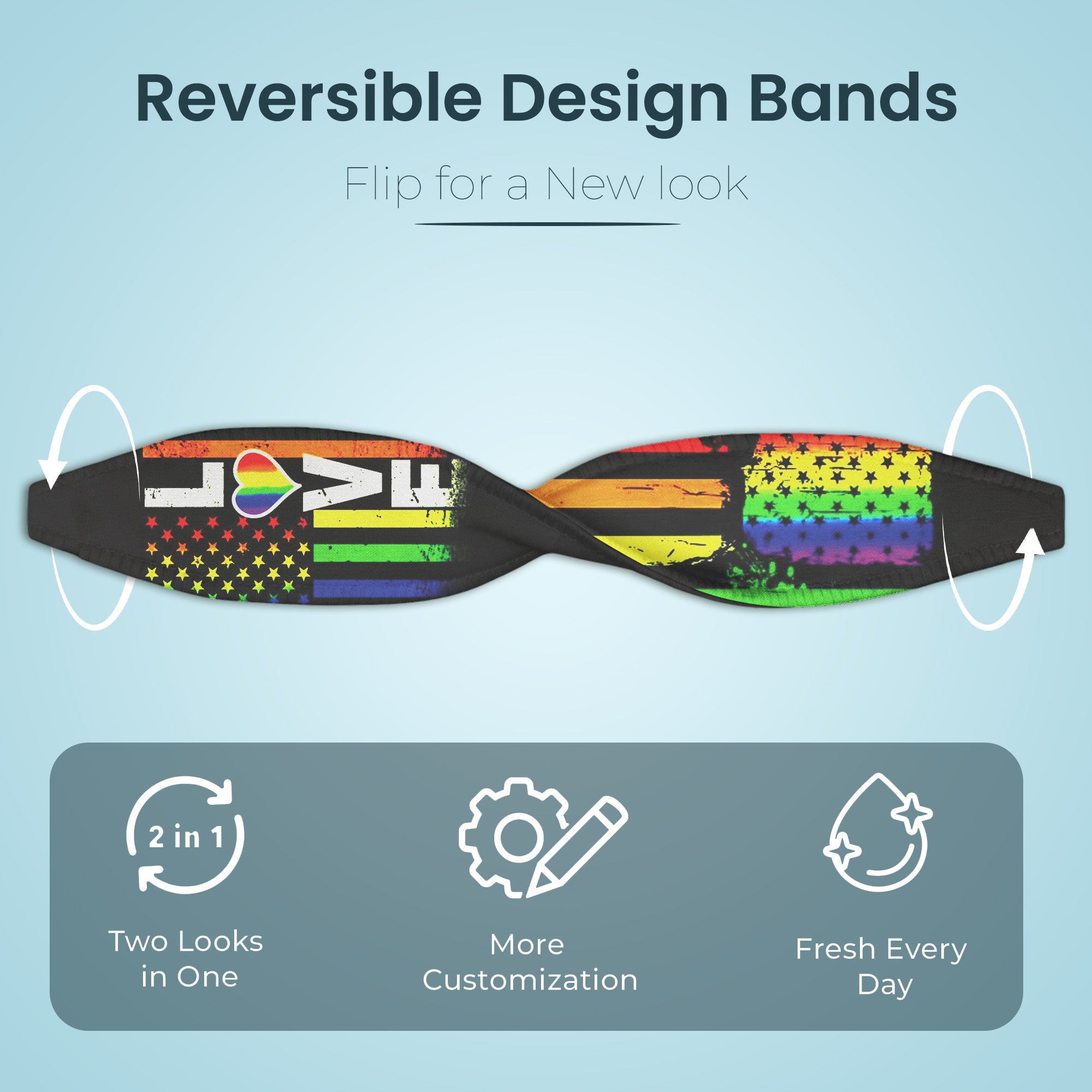 Rainbow Reverie Phone Grip Strap | Adhesive-Free | Switchbands