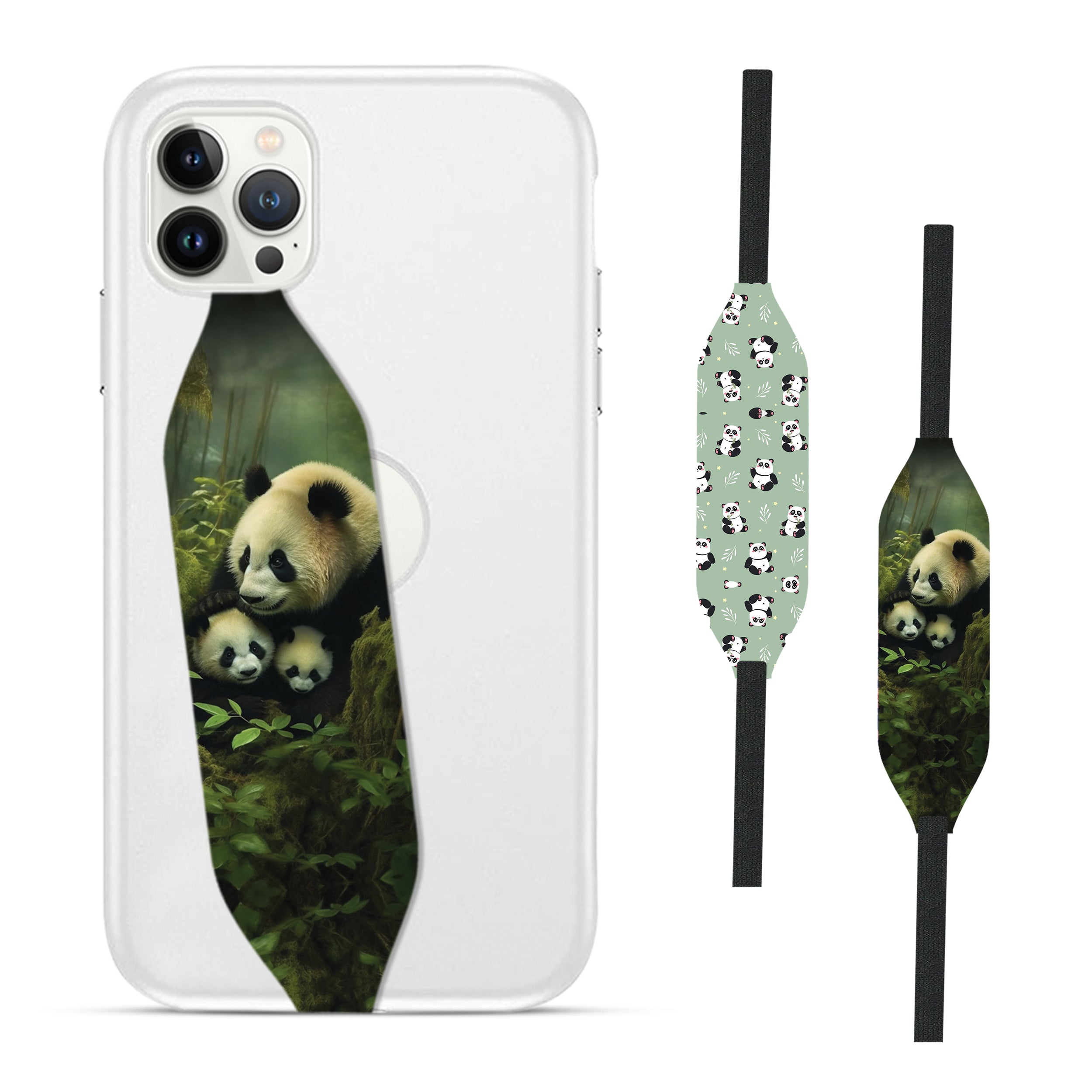 Cute Panda Family Strap Loop - Switch Bands 