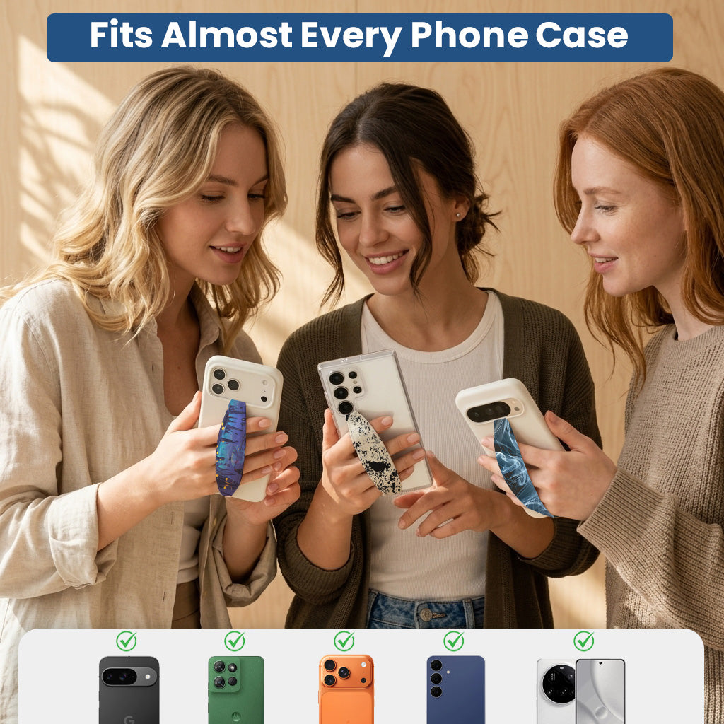 Green Glimmer Phone Grip Strap | Adhesive-Free | Switchbands