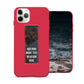 Finger Loop Phone Case For iPhone 11 Pro Max Red With Red & Red tie dye Strap