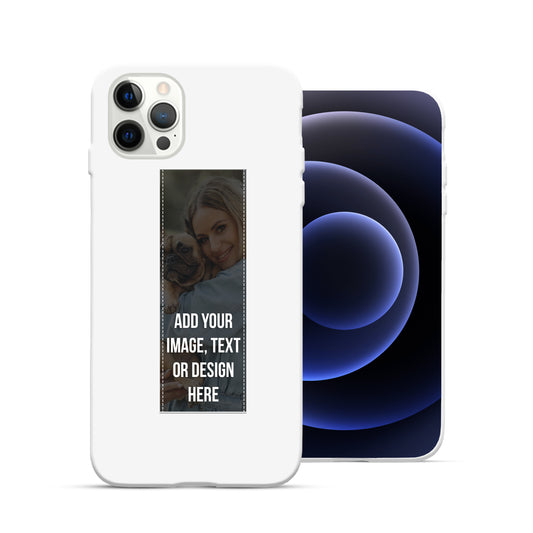 Finger Loop Phone Case For iPhone 11 Pro White With Custom Strap