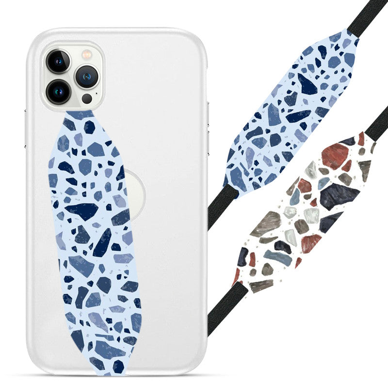 blue Terrazzo flooring vector seamless loopy iPhone Case - Switch Bands 