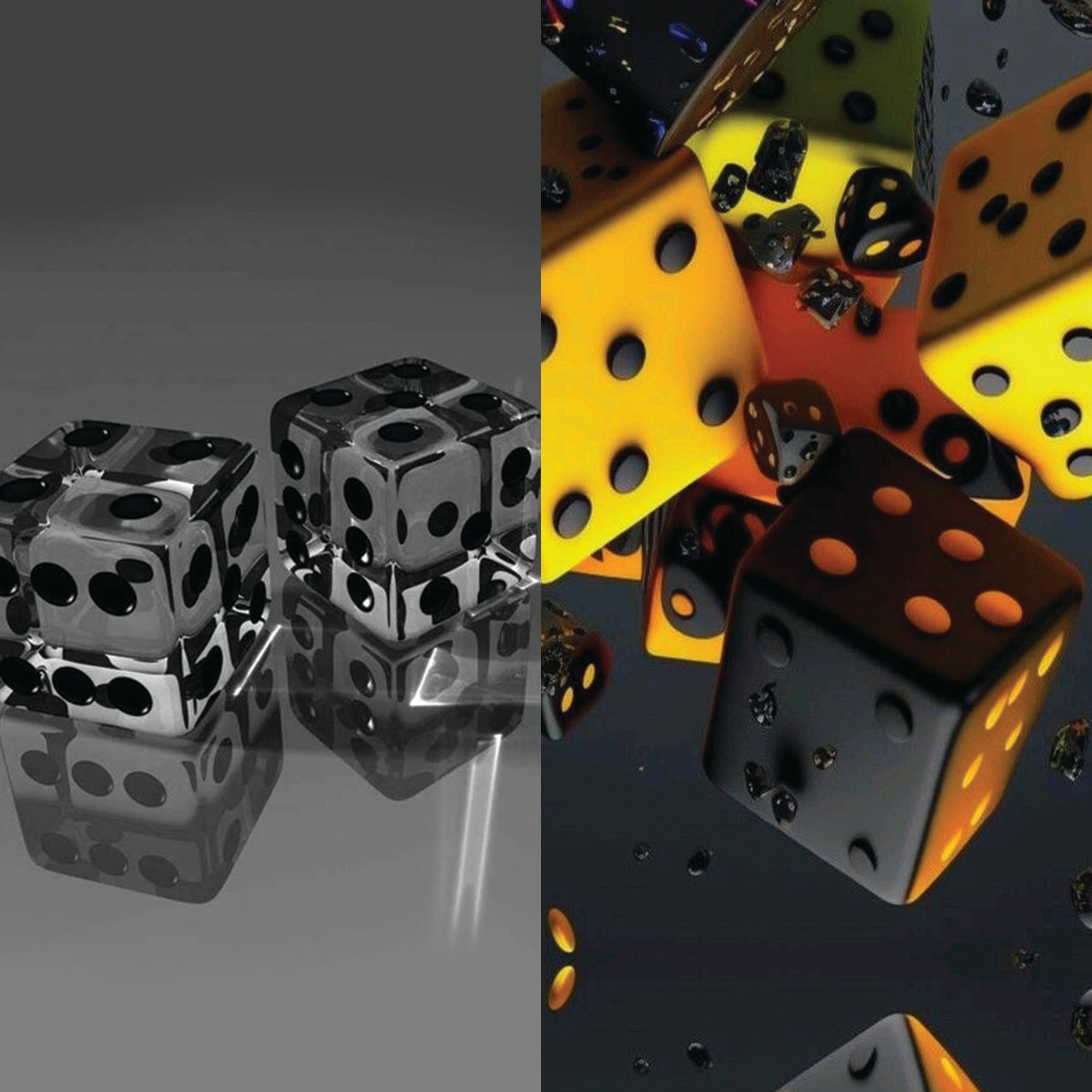 color full dice design Phone Case with Strap - Switch Bands 