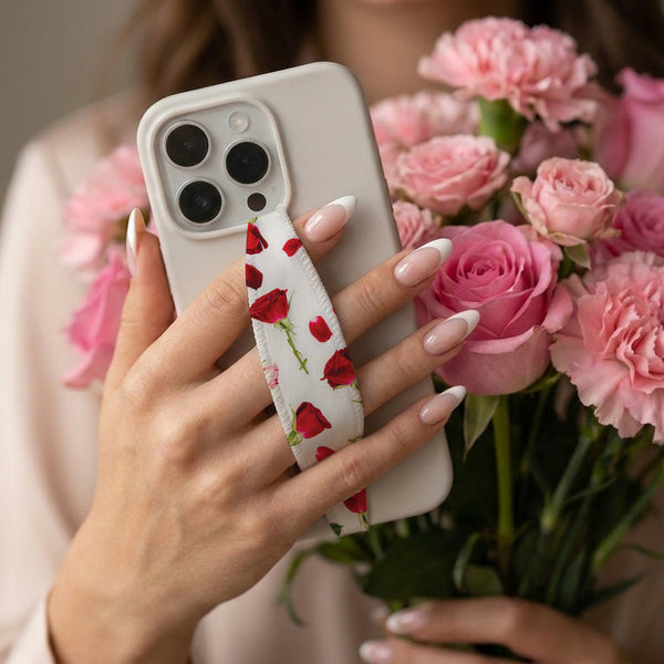 Red Rose Phone Grip Strap | Adhesive-Free | Switchbands