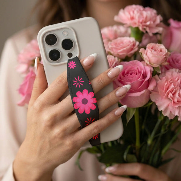 Pink And Blue Floor Phone Grip Strap | Adhesive-Free | Switchbands