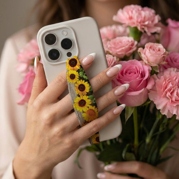 Lemon And Sunflower Phone Grip Strap | Adhesive-Free | Switchbands