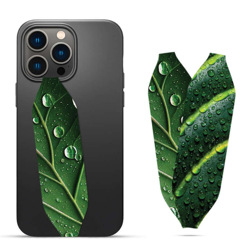 Dewy green leaf loopy case grip strap - switch bands