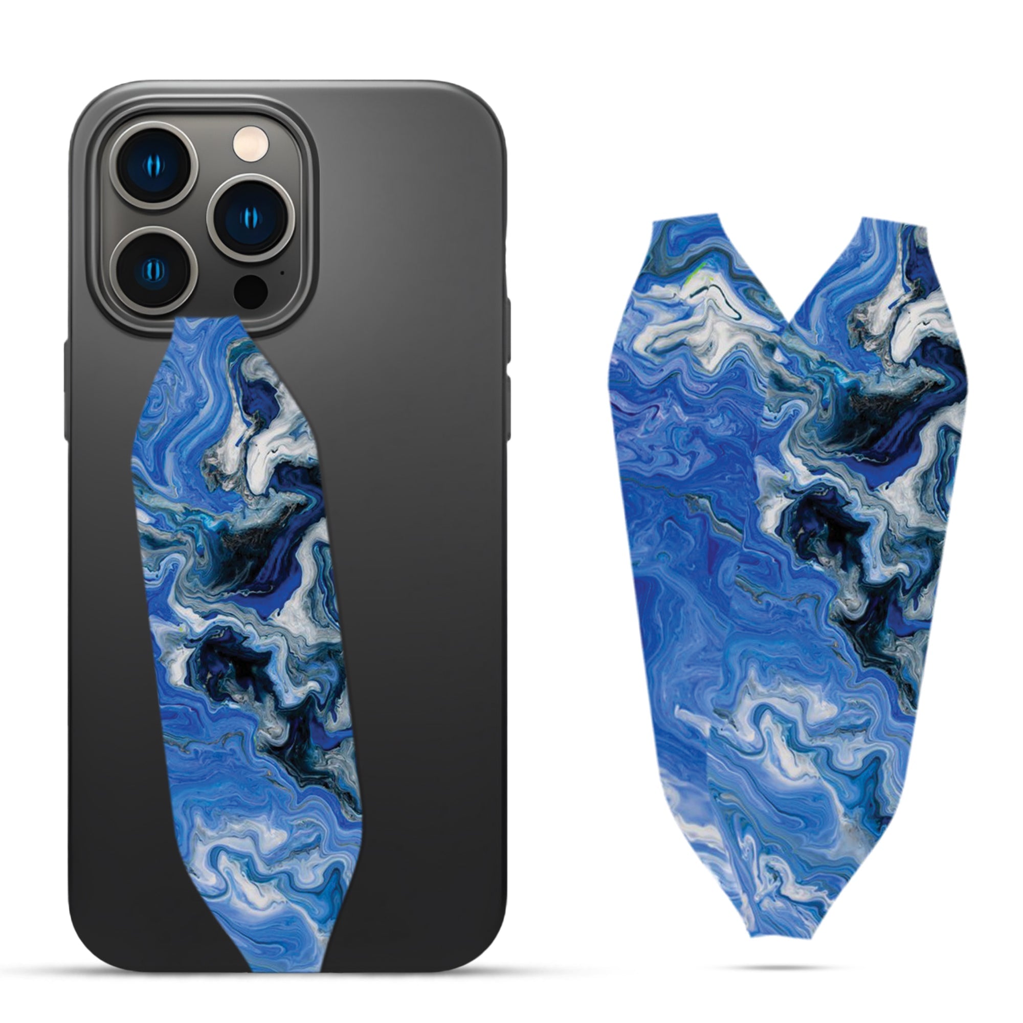 Blue Marble Abstract Phone grip strap - Switch Bands 