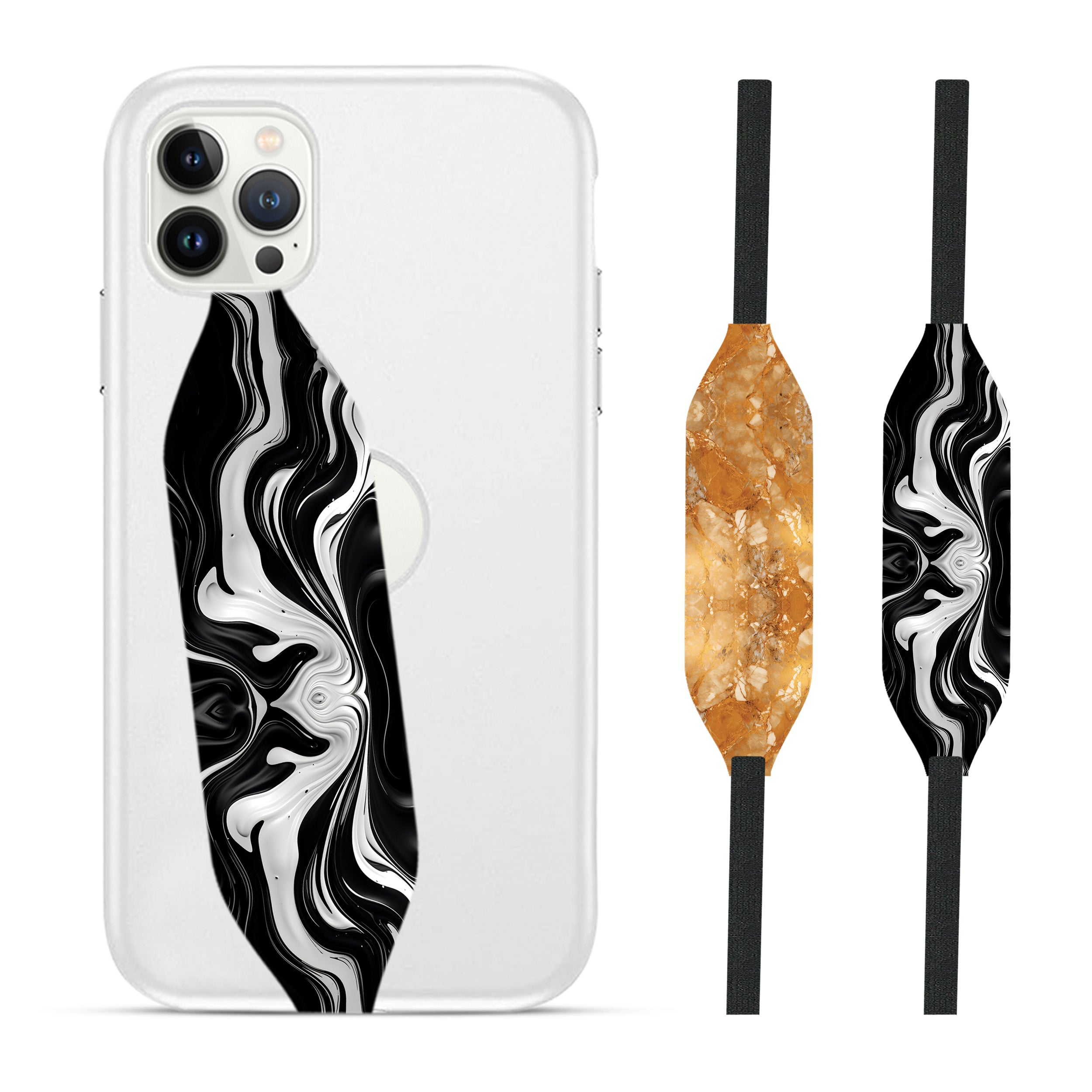 Ghost Marble iPhone Wrist Strap - switch bands 