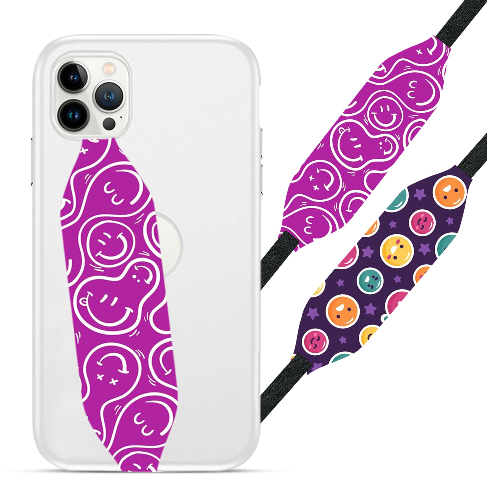 emoji Pattern Wrist Phone Strap - Switch Bands 