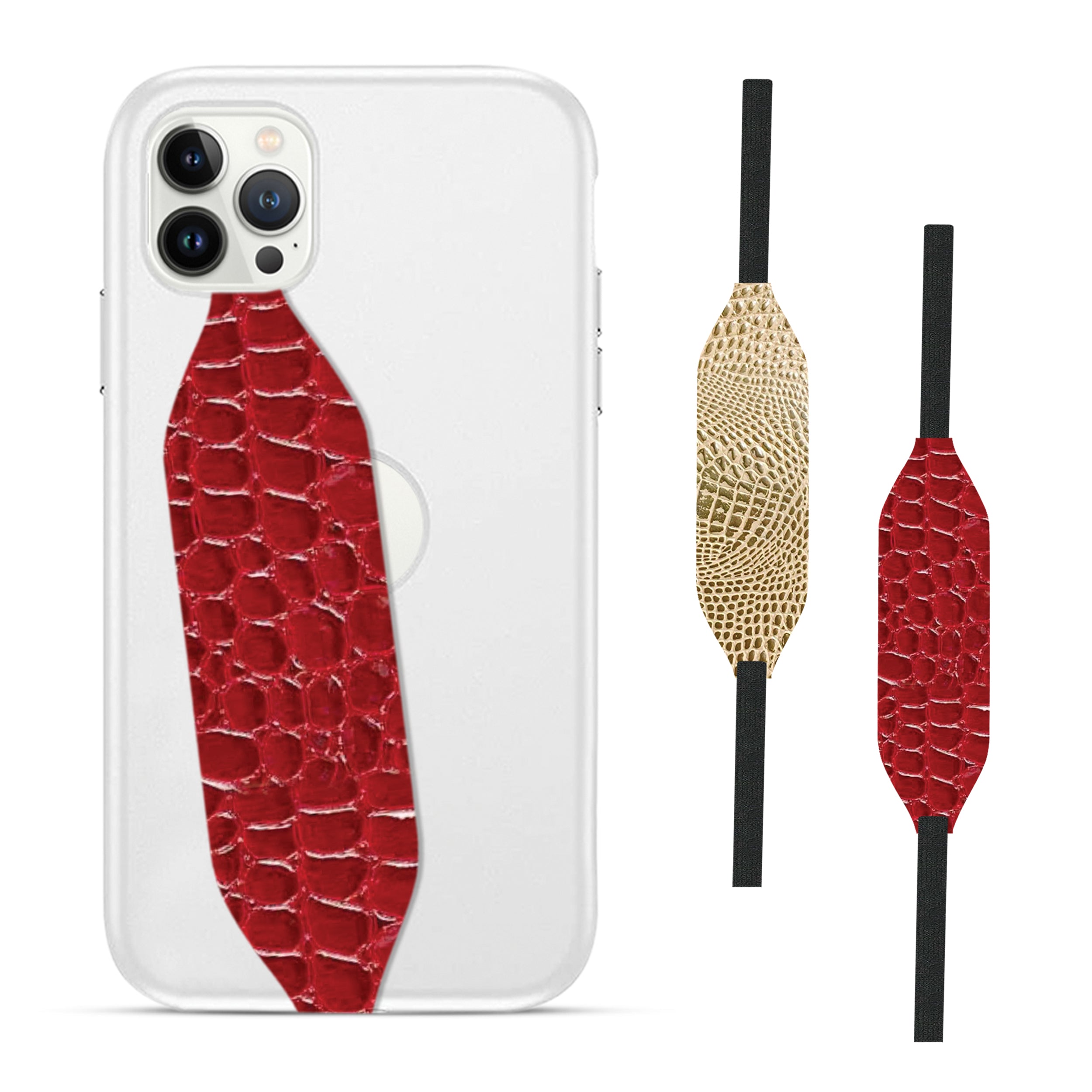 Gold Red Alligator Strap Loop - Switch Bands 
