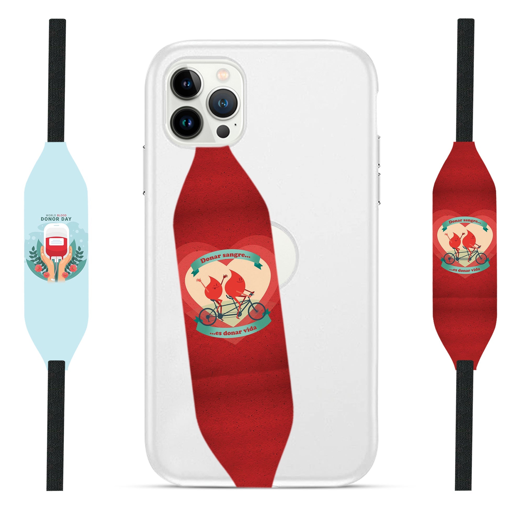 Happy Donor day iPhone Case with Strap - Switch Bands 