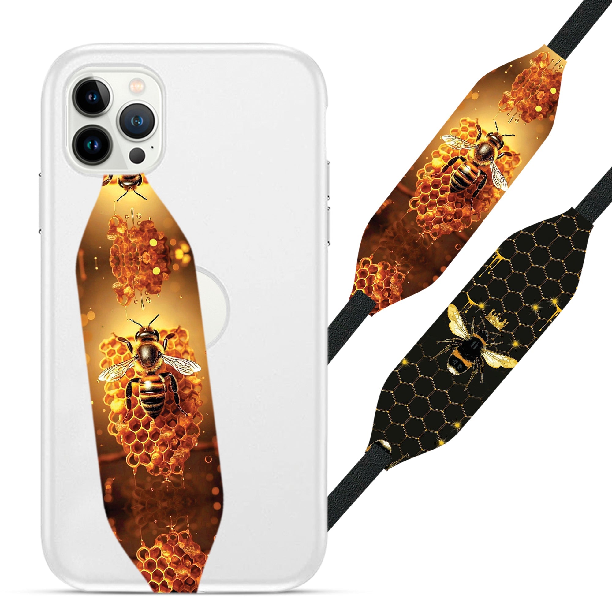 3D Bee Pattern iPhone Strap - Switch Bands 