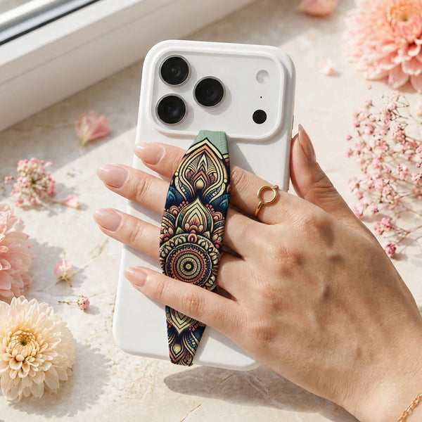 Tranquil Iris Phone Grip Strap | Adhesive-Free | Switchbands
