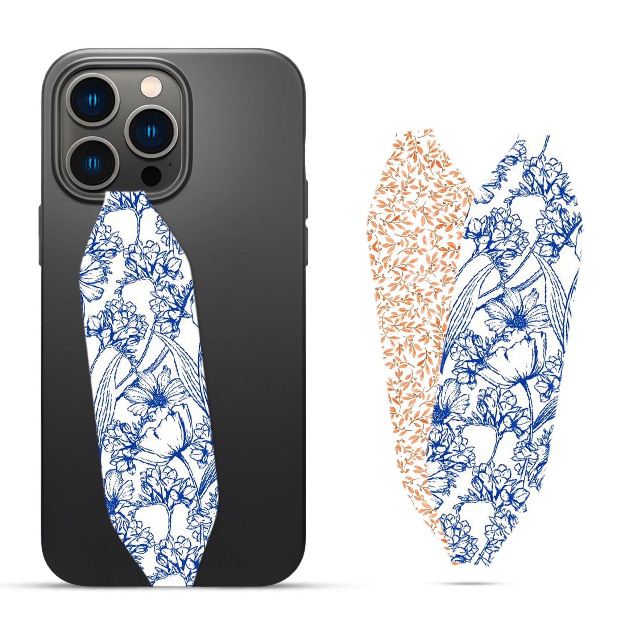 blue intricate floral strap loop - - switch bands