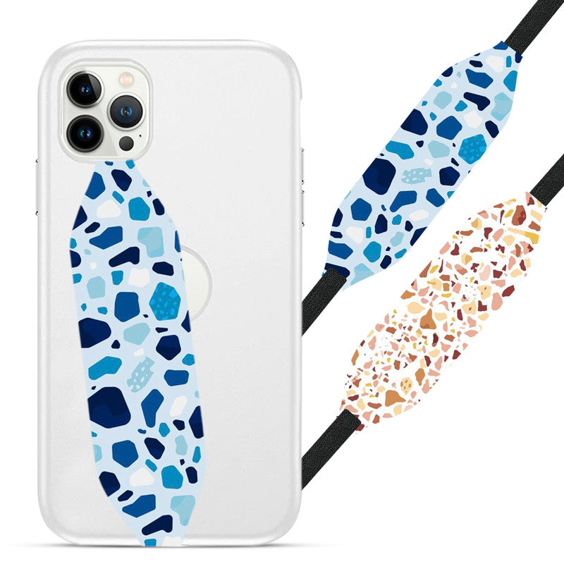 Blue Terrazzo flooring vector seamless loopy iPhone Case - Switch Bands 