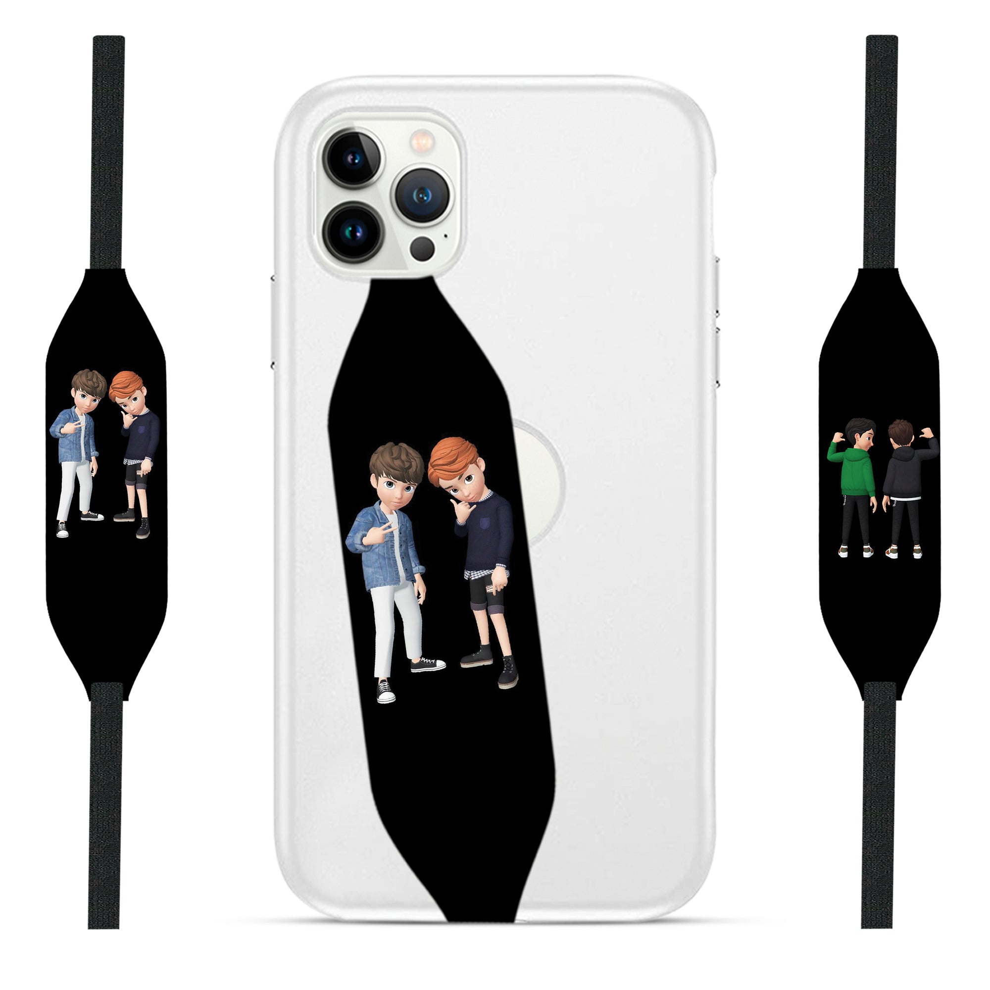 best friend animation  iPhone Case with Strap - Switch Bands 