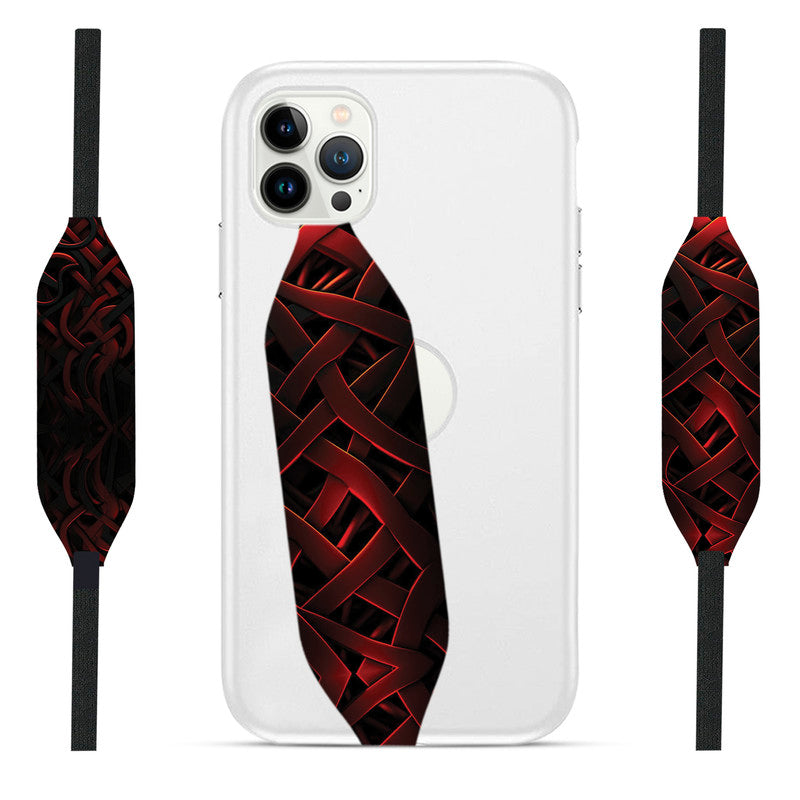 Red Shapes And Carbon Patterned loopy case Strap - Switch Bands 