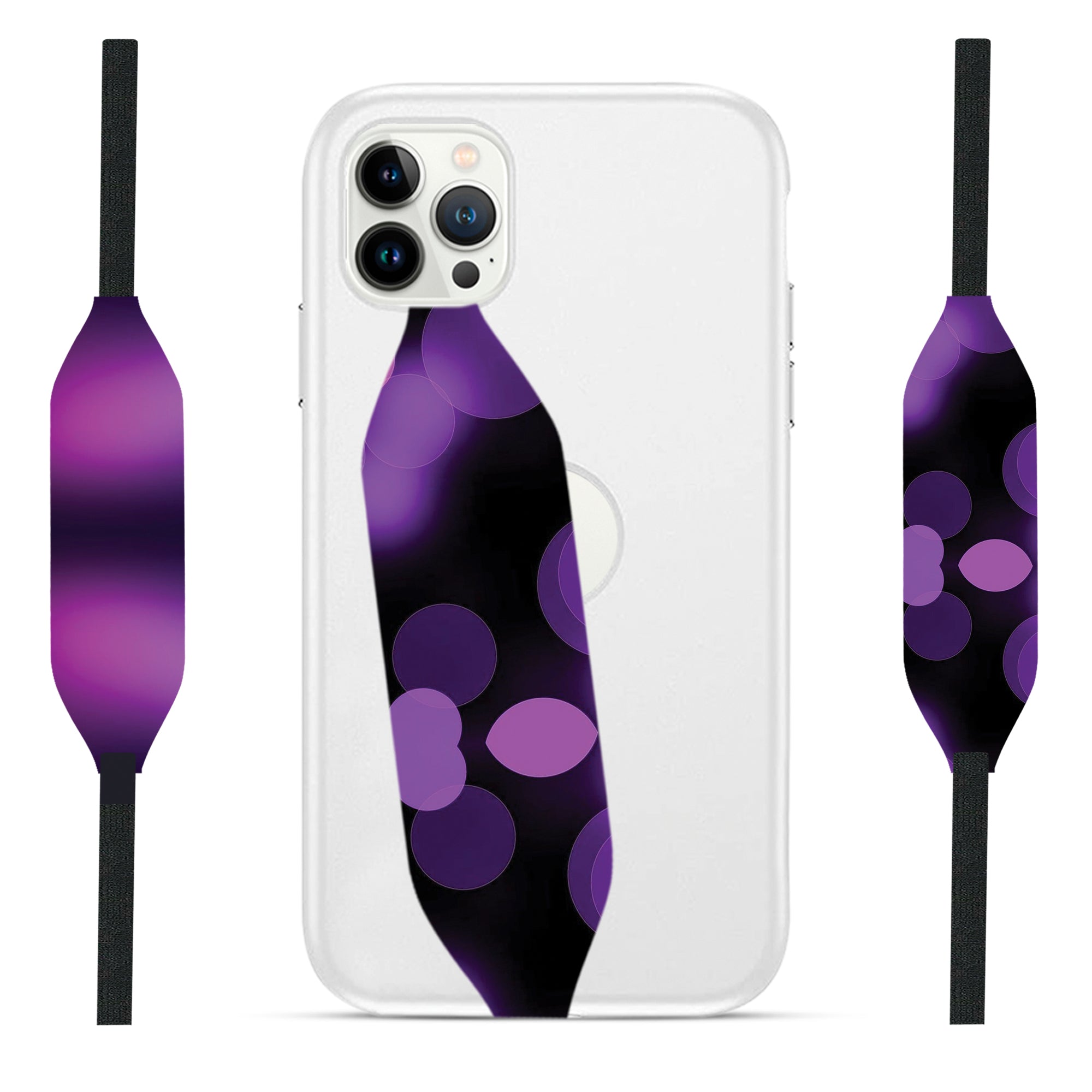 Black purple Deep Gradient Phone Case with Strap - Switch Bands 
