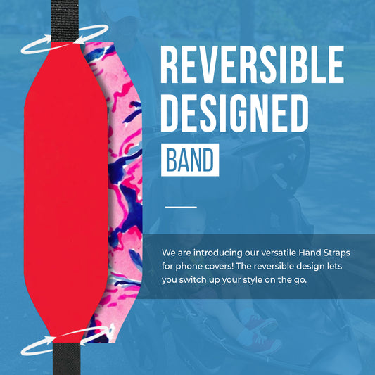Switchbands Universal Stretchable Phone Hand Straps And Finger Loop For Phone Cases  - Red & Red Tie dye