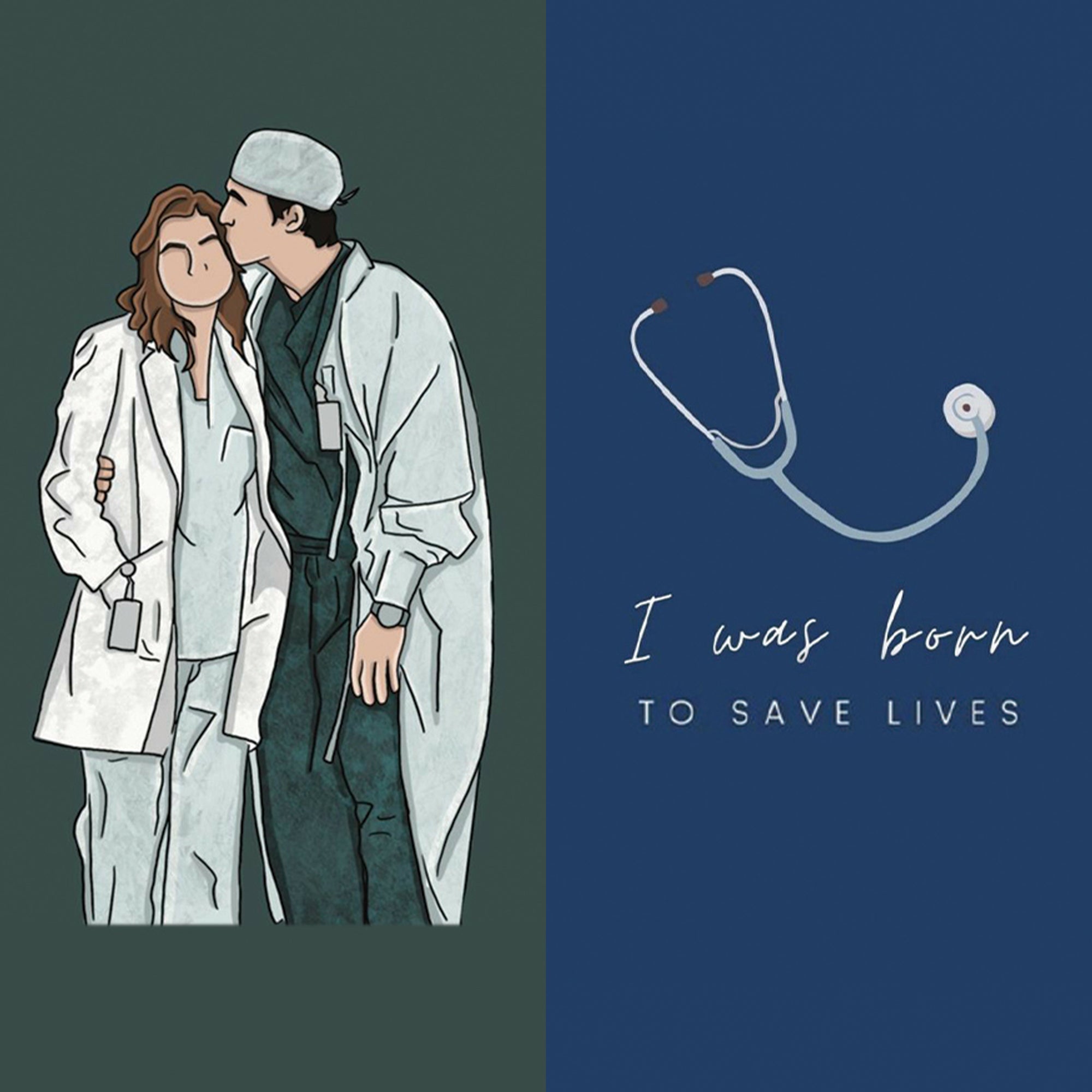 I was born to save life Phone case with strap - Switch Bands