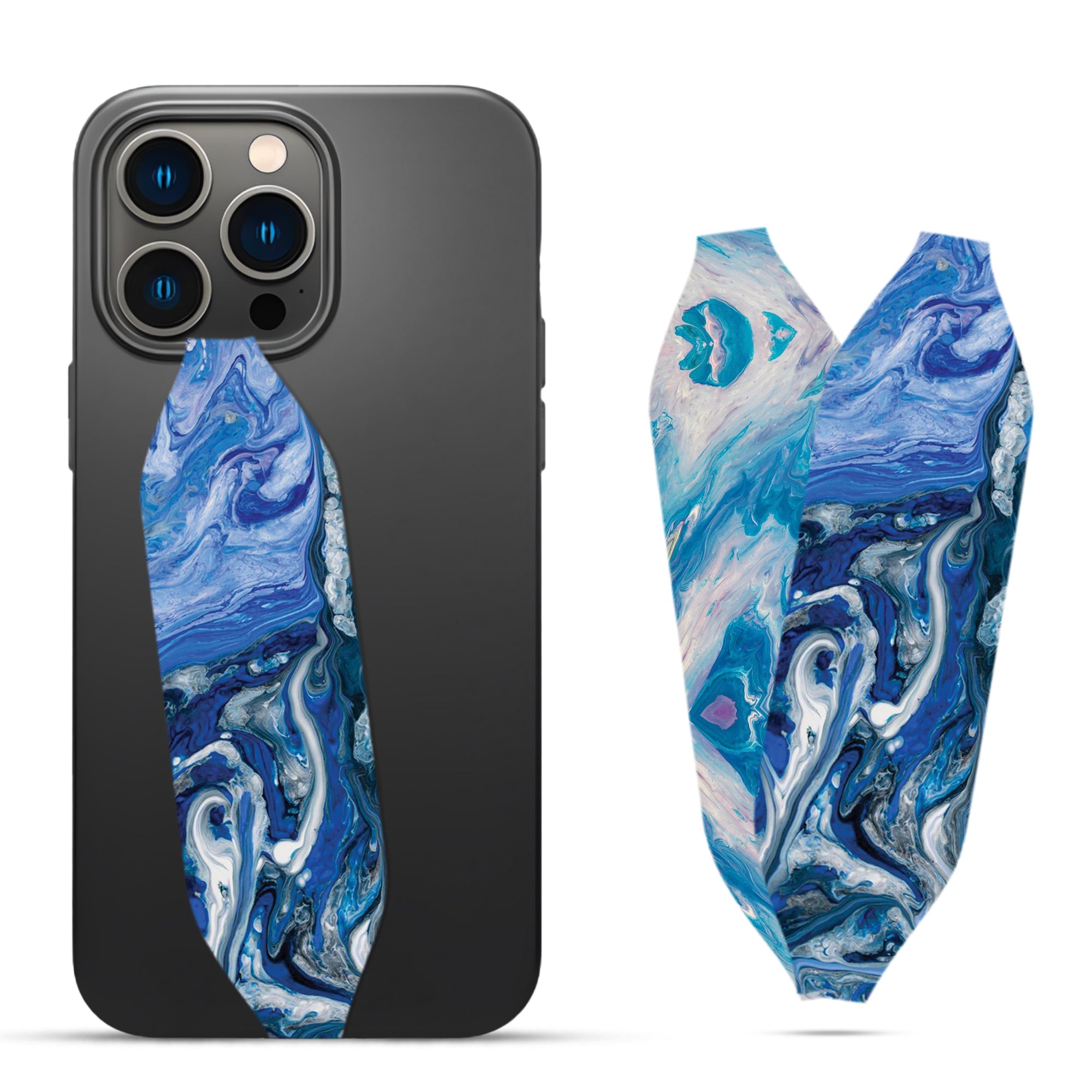 Blue Marble Abstract Phone grip strap - Switch Bands 