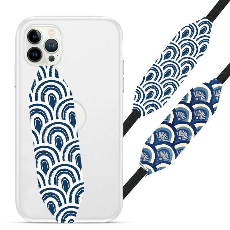 Japanese wave pattern Phone Grip Strap - Switch Bands 