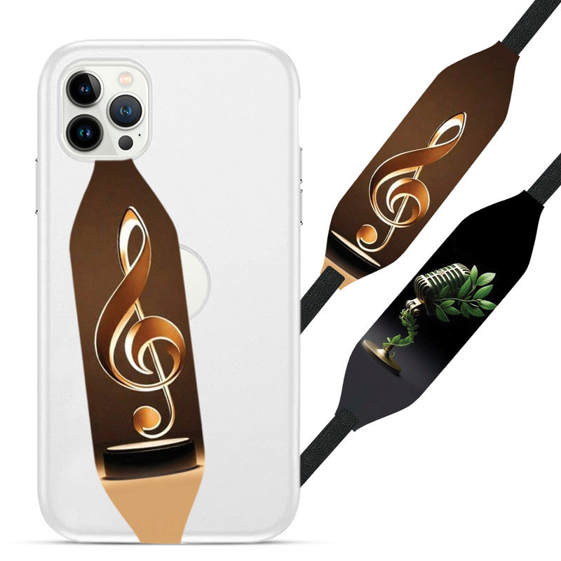 3D Treble Clef Award Strap on Phone Case - Switch Bands 