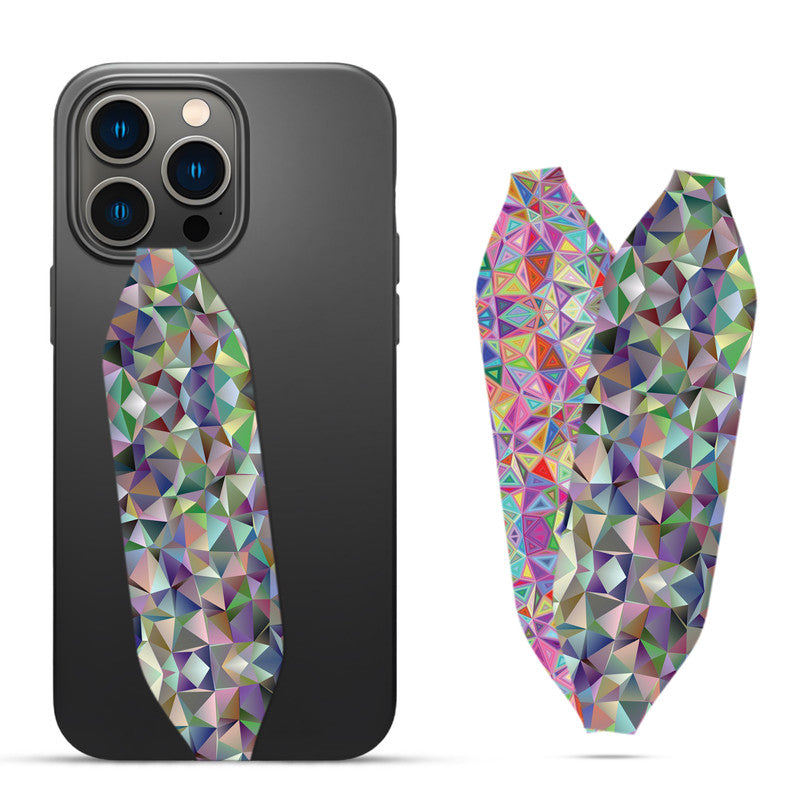 Chaotic Triangle Background Graphic Phone Case With Strap - Switch Bands