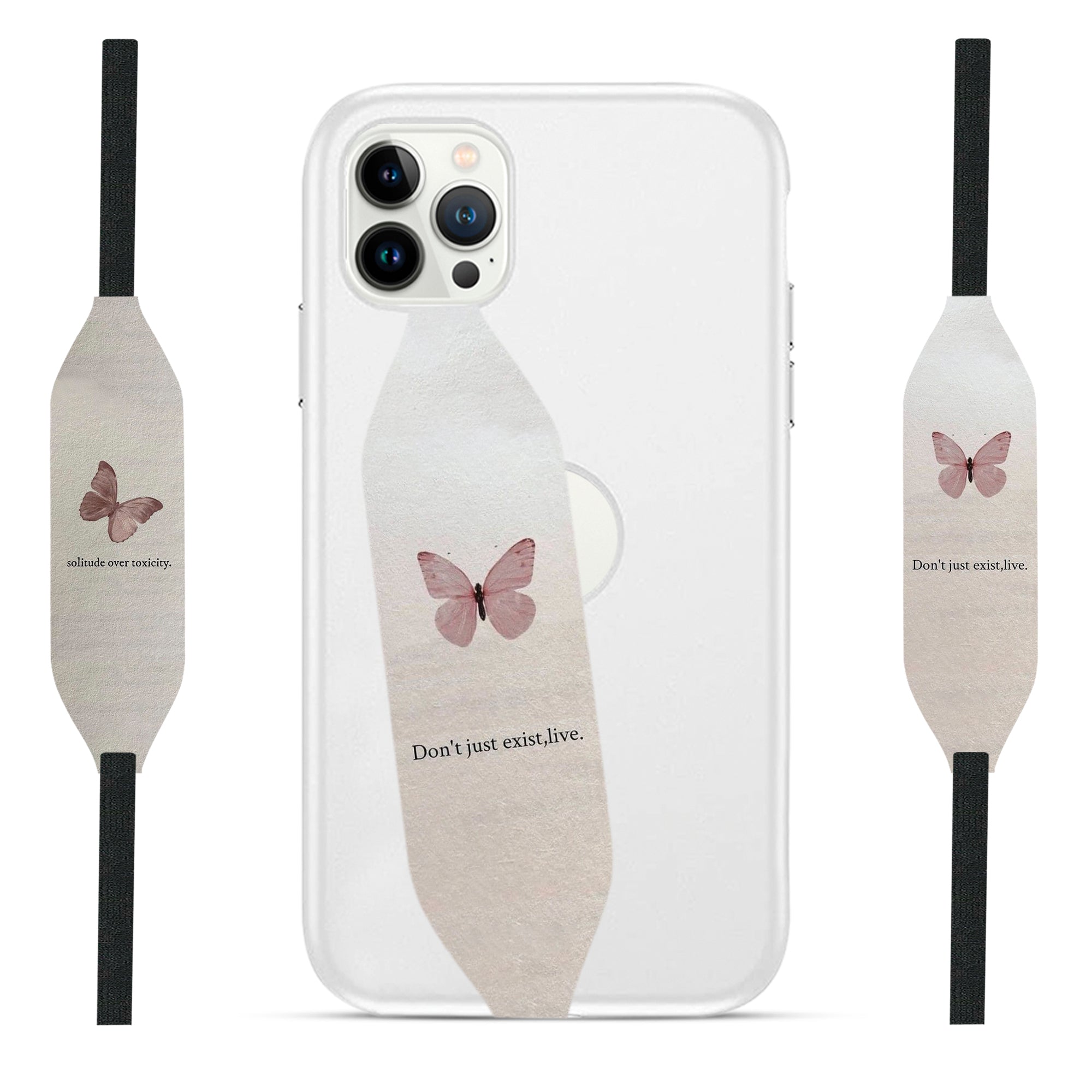 Don't just exist live Cell Phone Strap - Switch Bands 