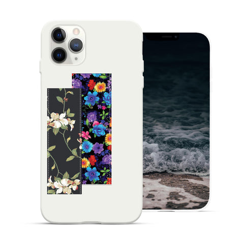 Finger Loop Phone Case For iPhone 12 Pro Max White With Vintage & Blossom Strap