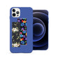 Finger Loop Phone Case For iPhone 12 & 12 Pro Blue With Custom Strap