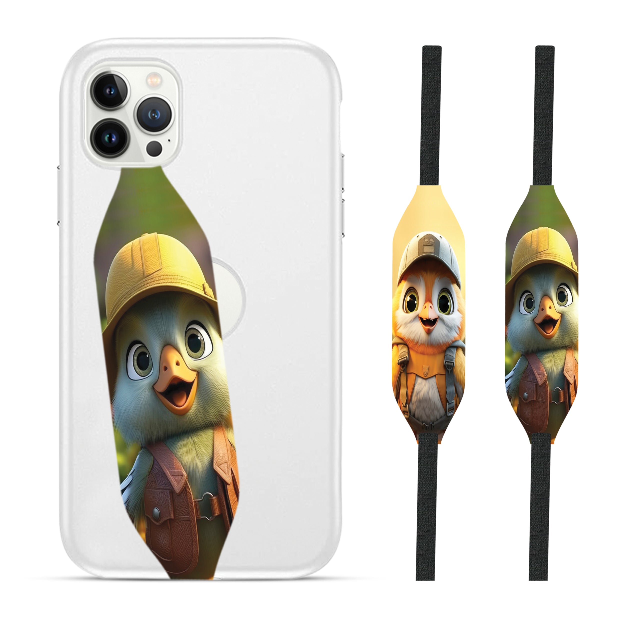 Animated Bird iPhone Wrist Strap - switch bands 