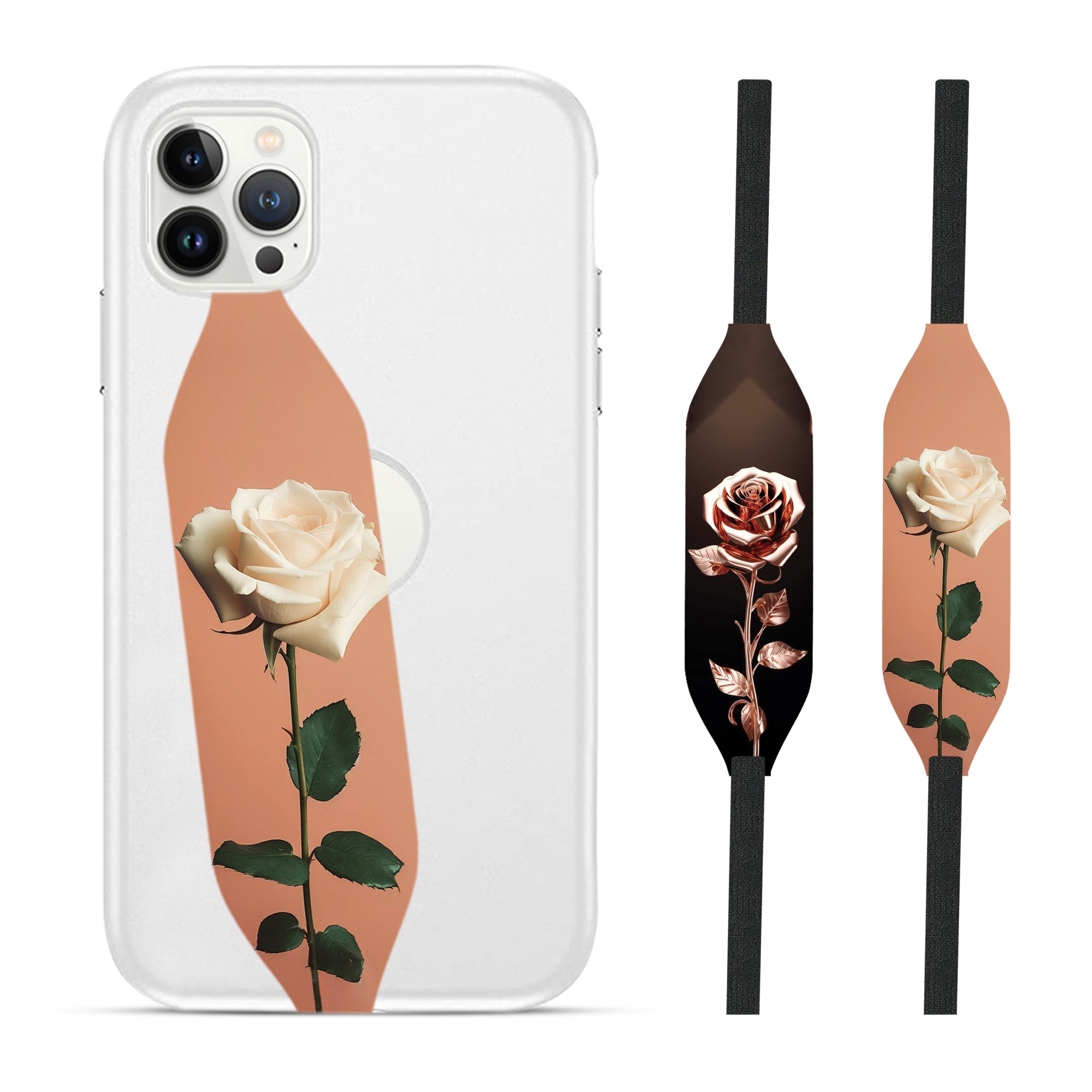 rose iPhone cover with strap - switch bands 