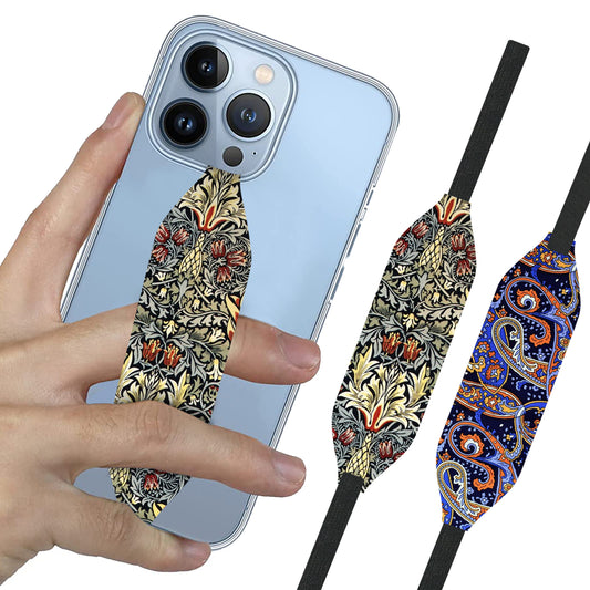 Switchbands Universal Stretchable Phone Hand Straps And Finger Loop For Phone Cases - Assorted Paisley & Cool VInes
