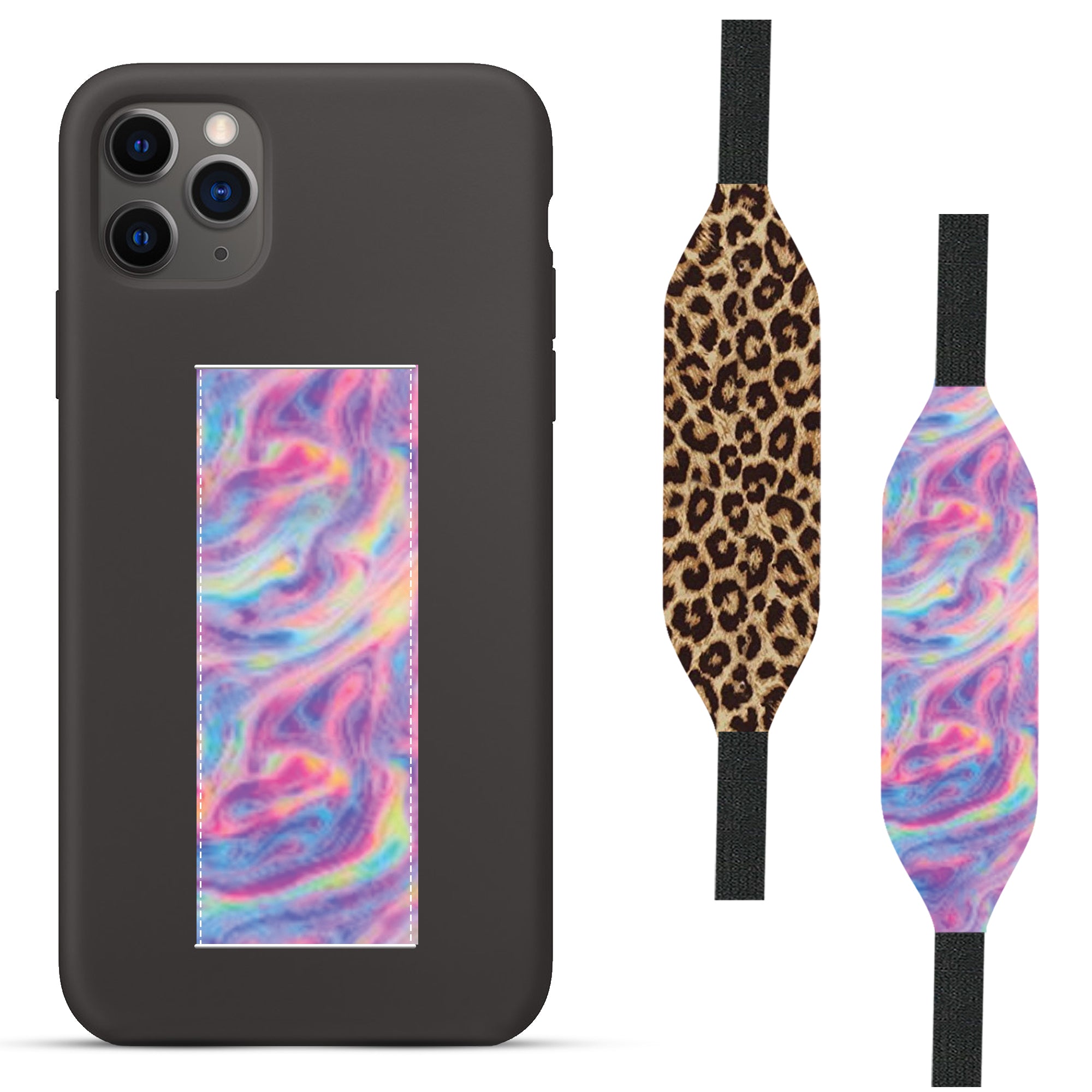 black iPhone case with leopards strap - Switch Bands