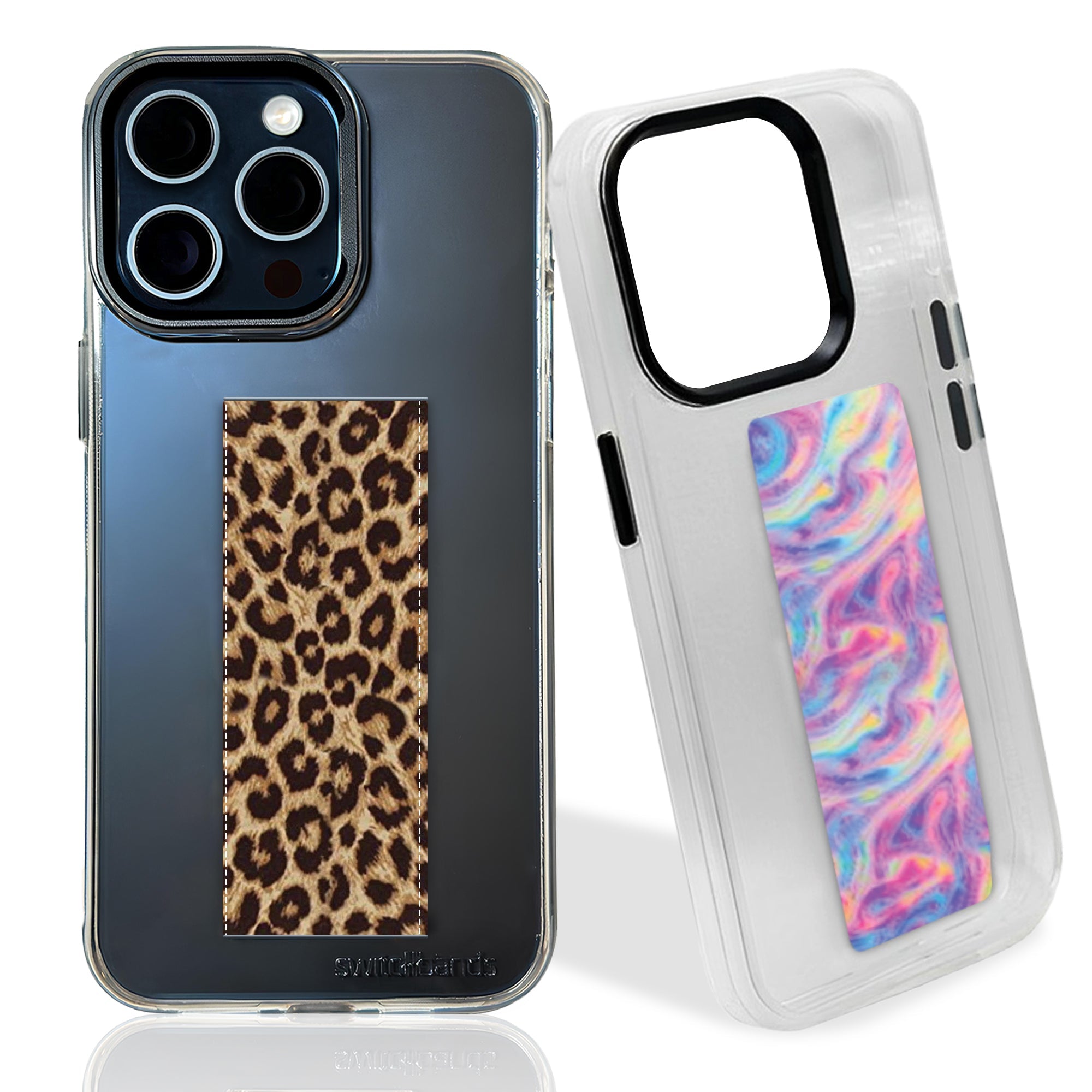 leopards and pink tie dye  Strap case iPhone - Switch Bands 