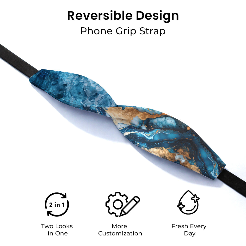 Blue Marble Phone Grip Strap | Adhesive-Free | Switchbands