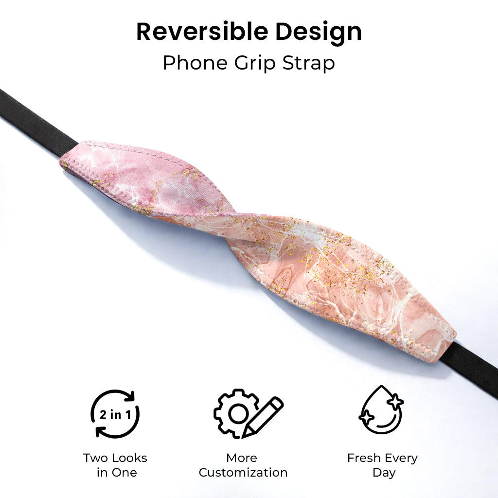 Rose  marble Phone Grip Strap | Adhesive-Free | Switchbands