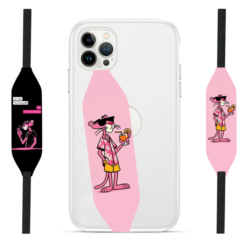 pink panther toon art Phone Case Strap