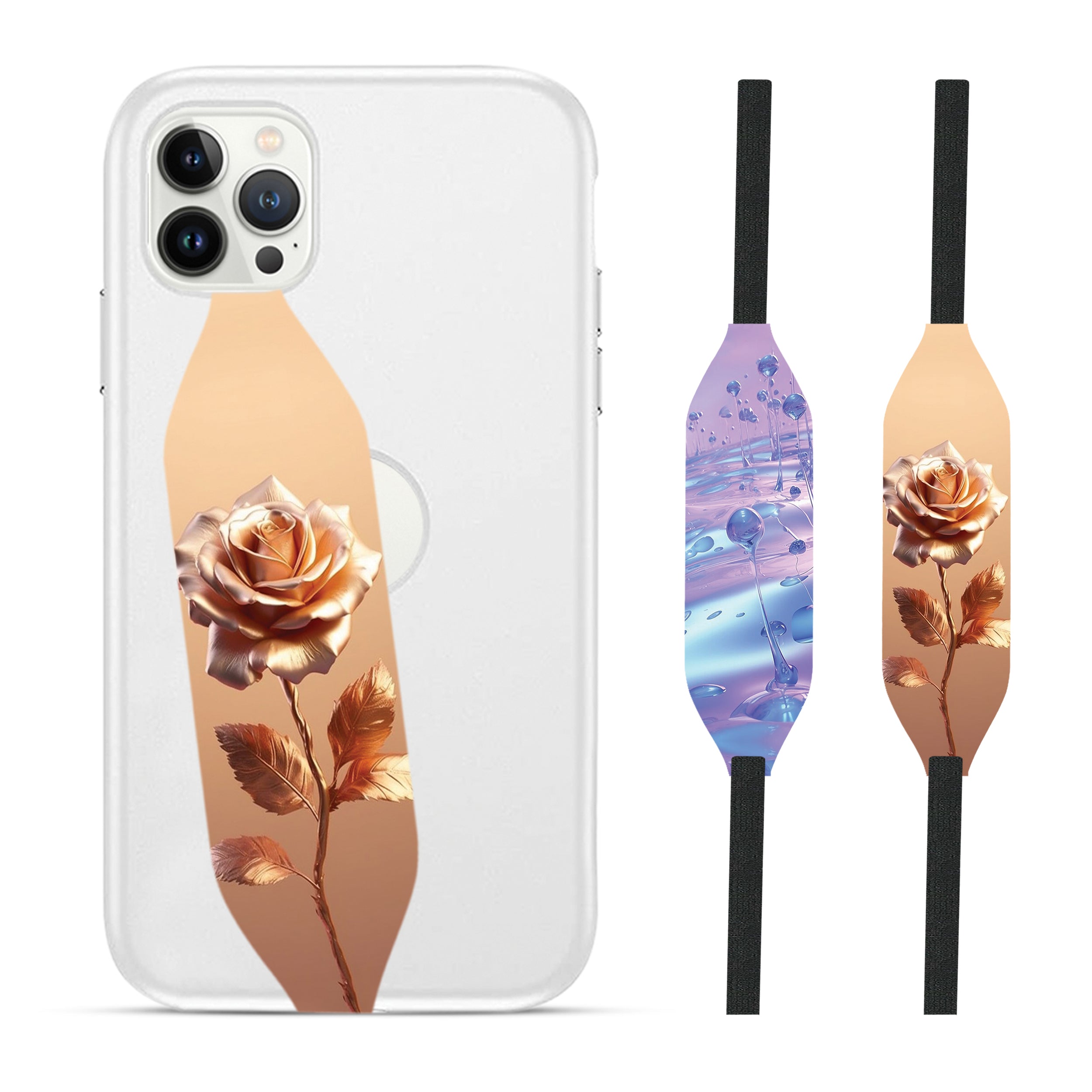 rose iPhone cover with strap - switch bands 